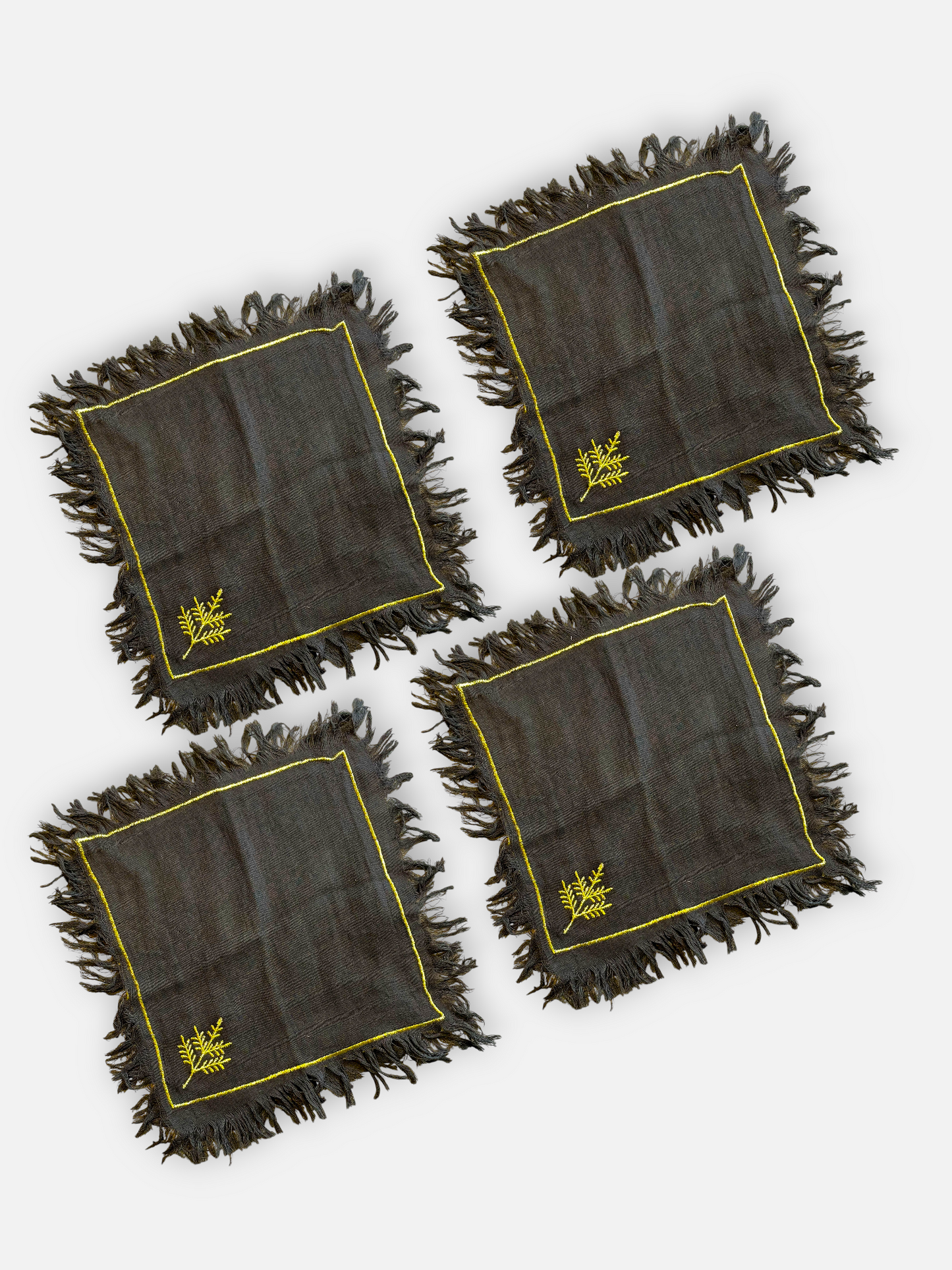 AURUM COCKTAIL NAPKIN BLACK (SET OF 4)