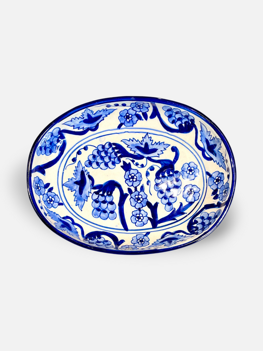 BLUE BERRY OVAL PLATTER (PER PC)