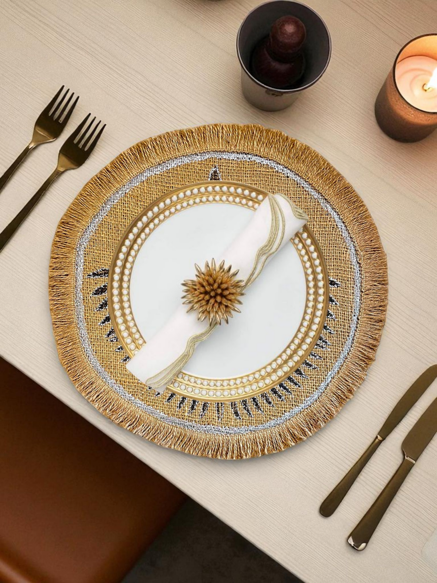 NATURA ROUND TABLE MAT NATURAL (PER PC)