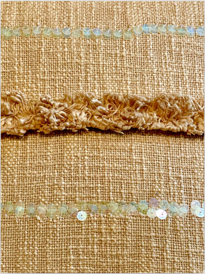 ROSELLE SEQUIN CUSHION BEIGE 18 x 18 IN