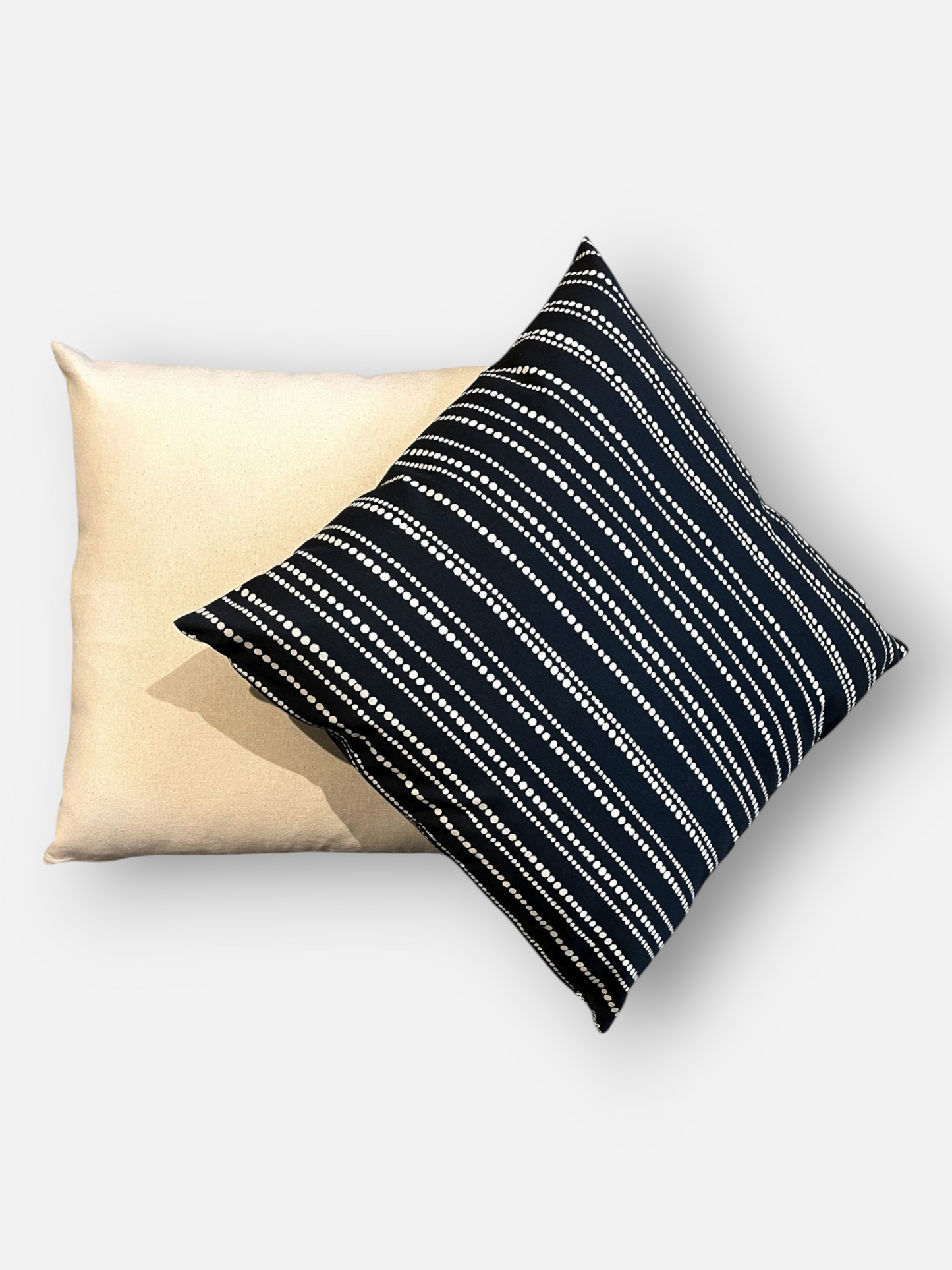 NOCTA LINES CUSHION WHITE & BLACK 20 x 20 IN
