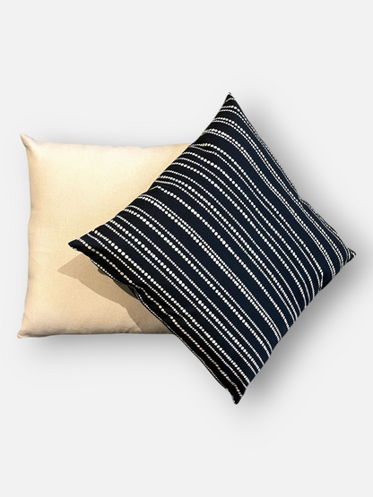 NOCTA LINES CUSHION WHITE & BLACK 20 x 20 IN
