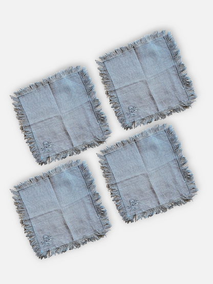 NOIRBLOOM COCKTAIL NAPKIN GREY (SET OF 4)