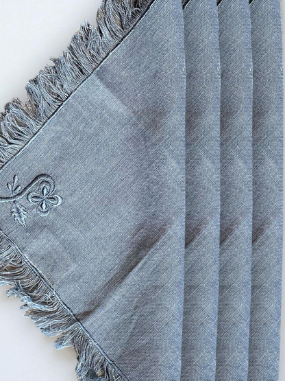 NOIRBLOOM COCKTAIL NAPKIN GREY (SET OF 4)
