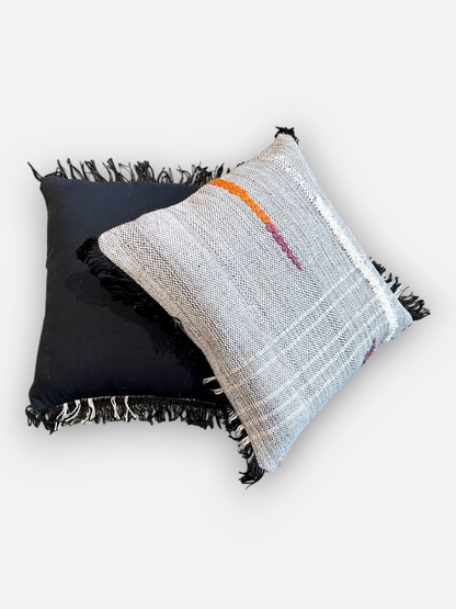 DORA CUSHION BLACK & GREY 20 x 20 IN