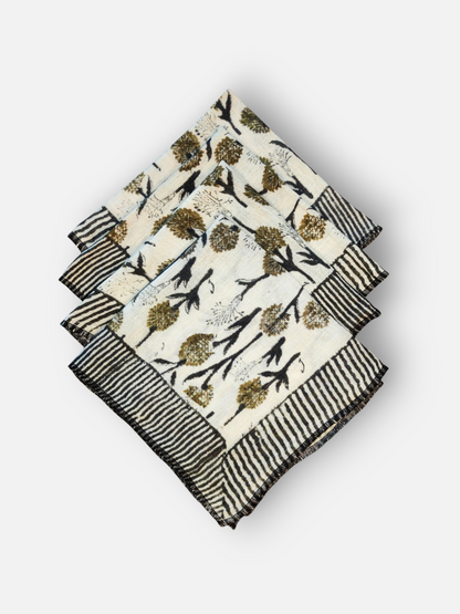 BOTANICA DINNER NAPKIN OLIVE GREEN & MULTI (SET OF 4)