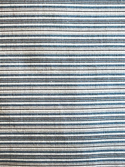 DORIAN STRIPE CUSHION BLUE & LIGHT GREY 15 x 15 IN