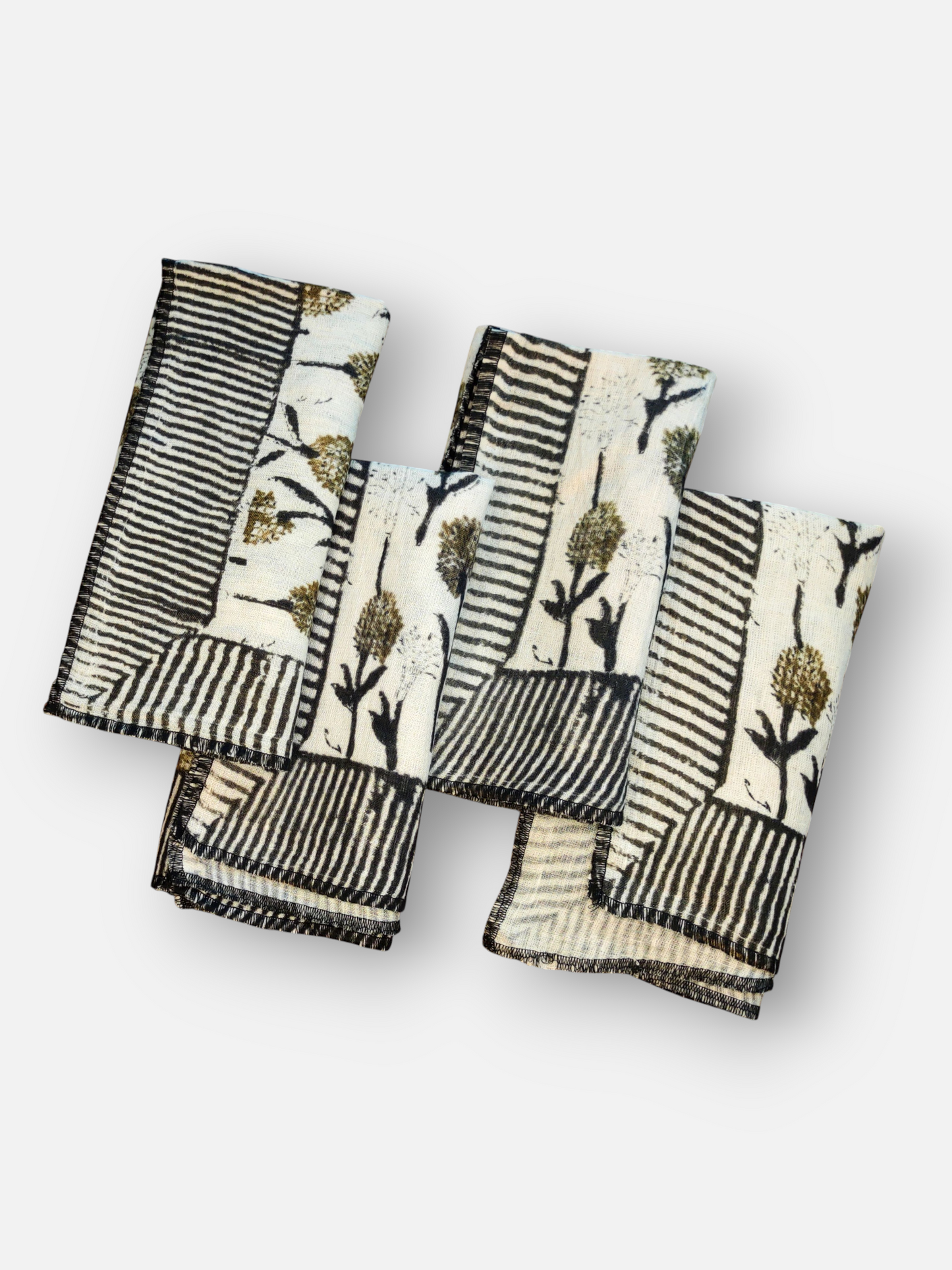 BOTANICA DINNER NAPKIN OLIVE GREEN & MULTI (SET OF 4)