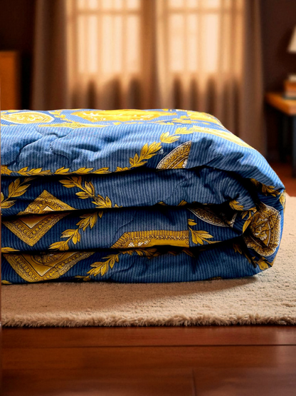 ROYAL HAVEN QUILTED COMFORTER ROYAL BLUE 90 x 108 IN