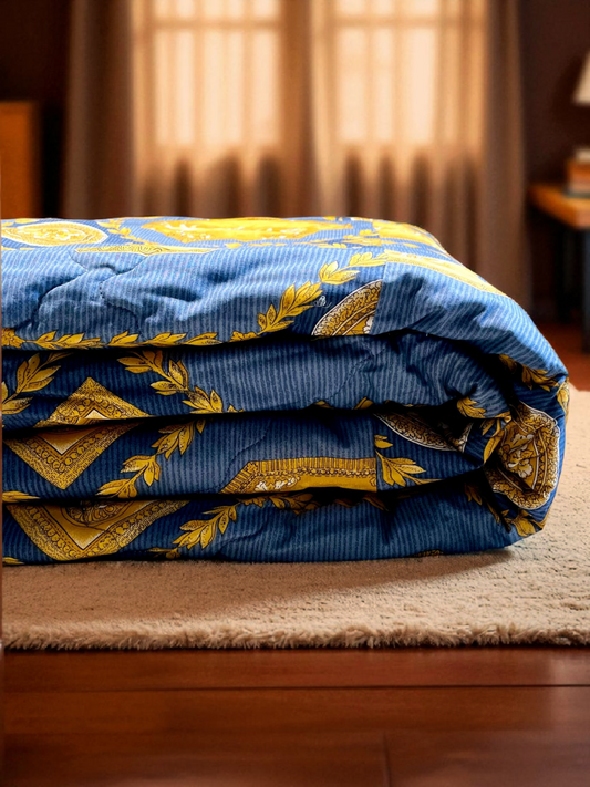 ROYAL HAVEN QUILTED COMFORTER ROYAL BLUE 90 x 108 IN