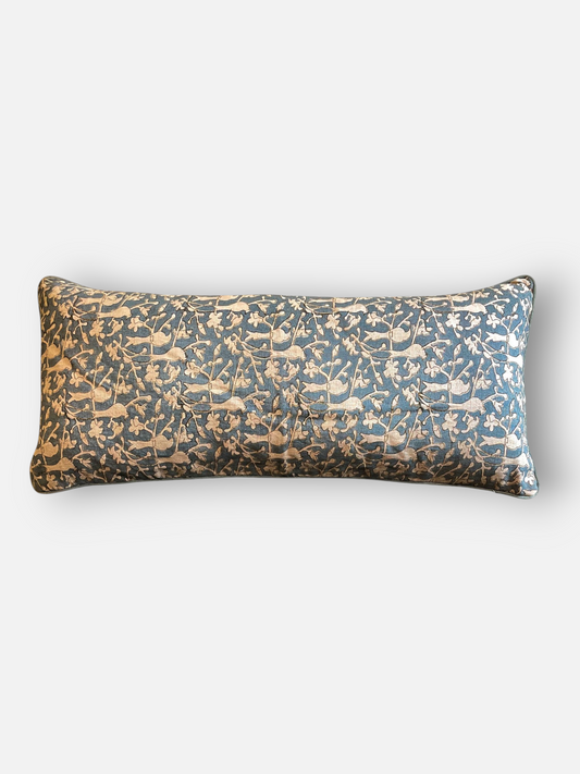 NOORLEAF LUMBER CUSHION SMOKY TEAL 17 x 10 IN