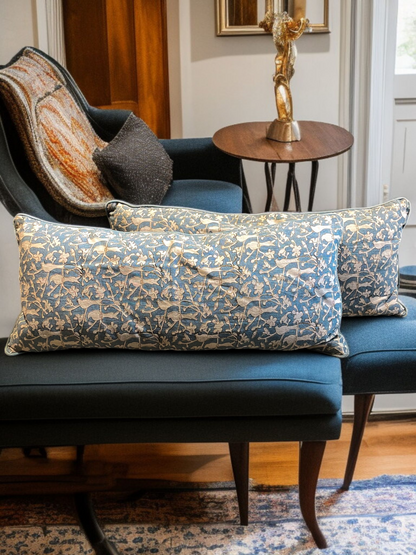 NOORLEAF LUMBER CUSHION SMOKY TEAL 17 x 10 IN