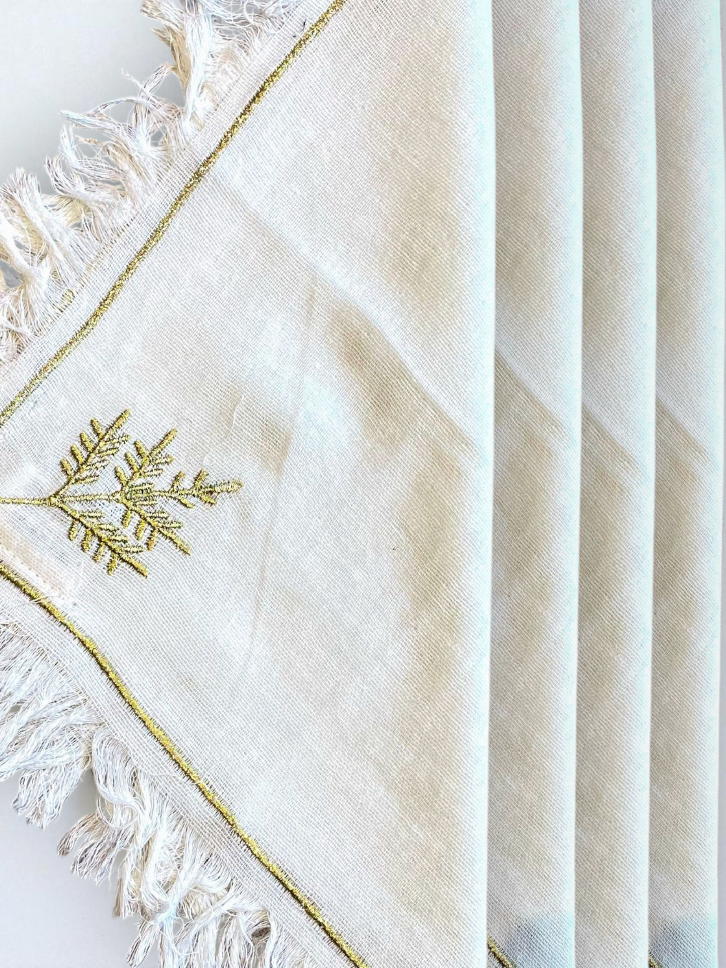 AURUM COCKTAIL NAPKIN CRAEM & GOLD (SET OF 4)
