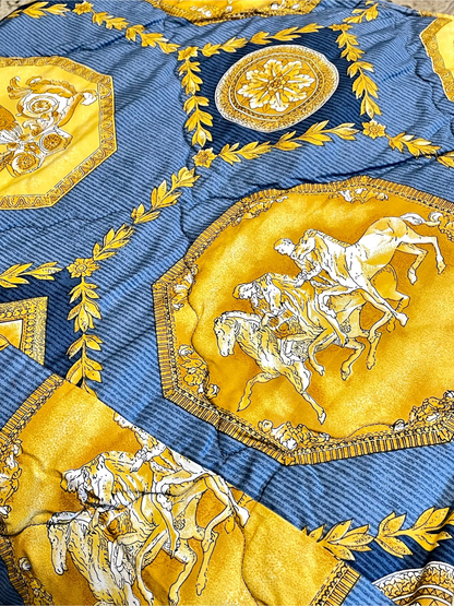 ROYAL HAVEN QUILTED COMFORTER ROYAL BLUE 90 x 108 IN