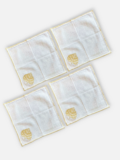 LUMORA COCKTAIL NAPKIN NATURAL WHITE (SET OF 4)
