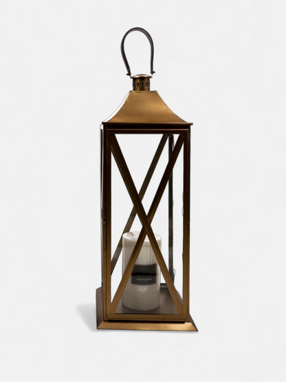 CRISCROSS LANTERN MATT GOLD BIG (PER PC)