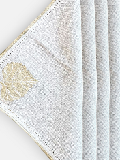 LUMORA COCKTAIL NAPKIN NATURAL WHITE (SET OF 4)