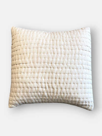 DRAPE CUSHION IVORY 20 x 20 IN