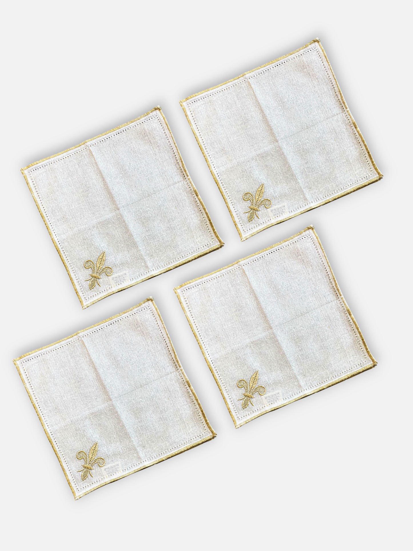 BELLEGARDE COCKTAIL NAPKIN NATURAL GOLD (SET OF 4)