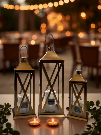 CRISCROSS LANTERN MATT GOLD BIG (PER PC)
