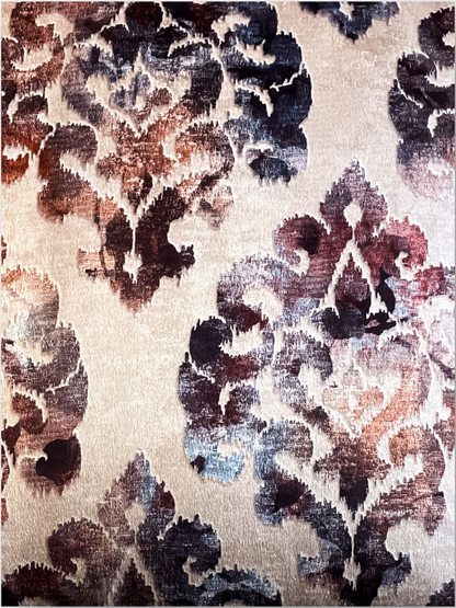 DAMASK CUSHION ANTIQUE PLUM 18 x 18 IN