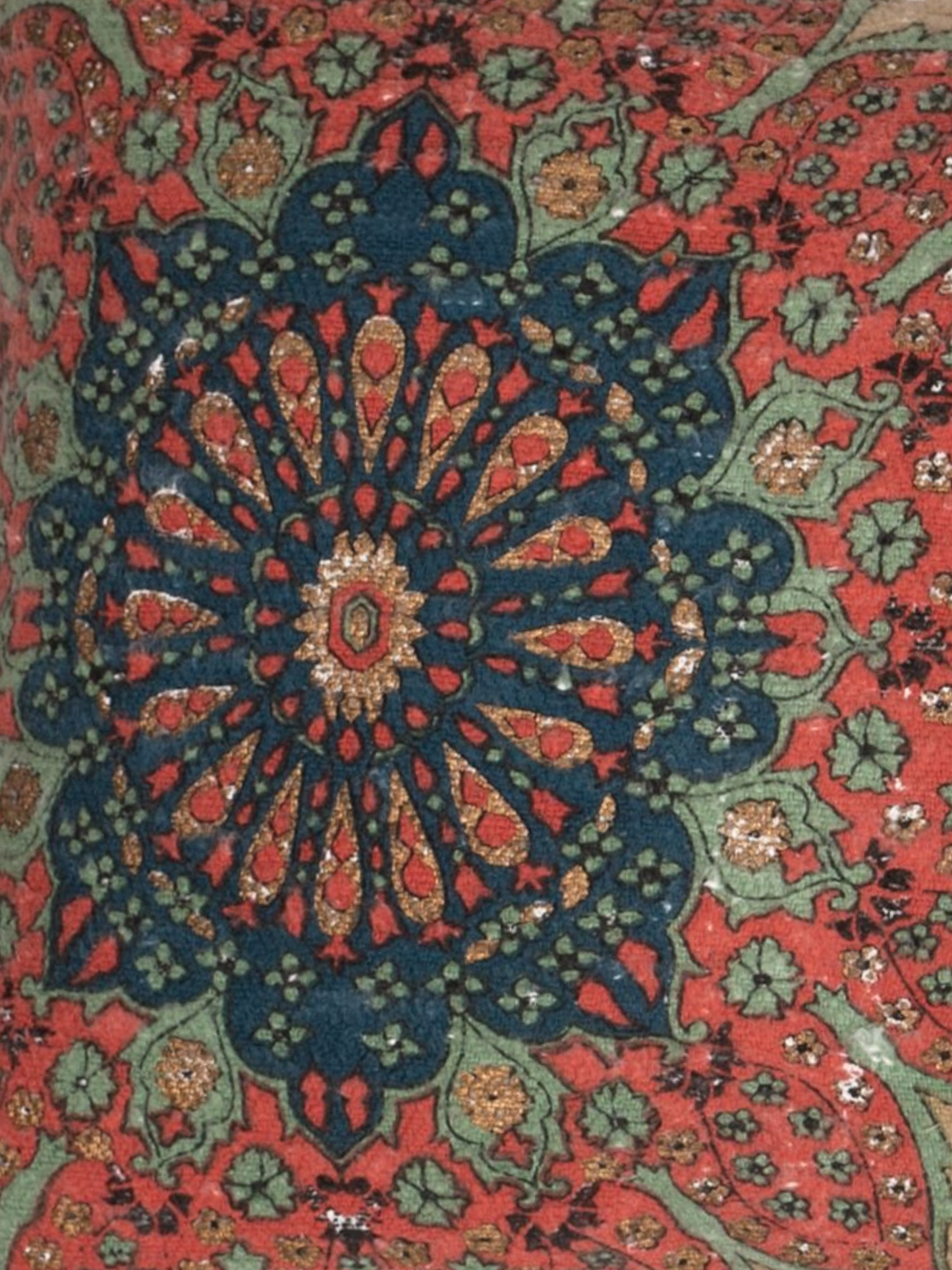 RAVAYA CUSHION MULTI & BEIGE 15 x 27 IN