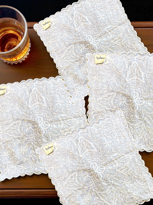 BIANCO COCKTAIL NAPKIN SOFT WHITE (SET OF 4)