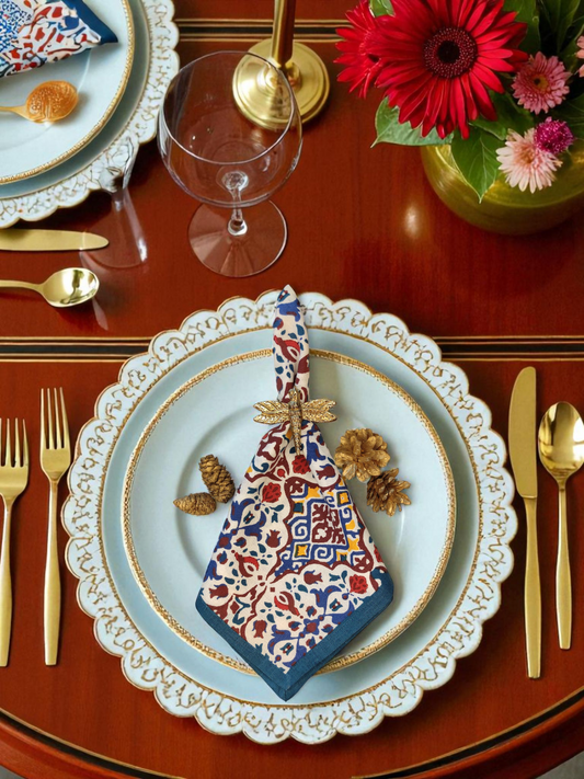 AZURA DINNER NAPKIN BLUE & MULTI (PER PC)