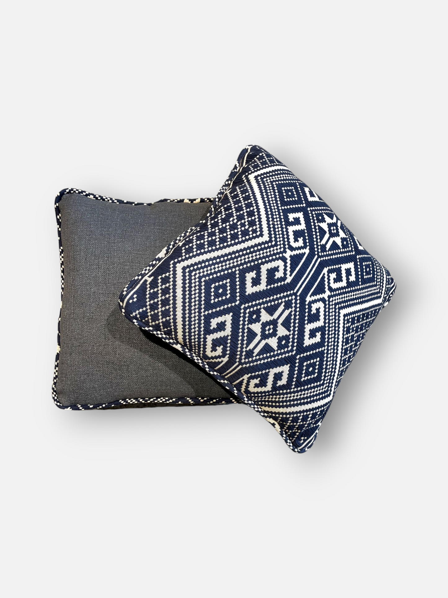 DUNARI INDIGO CUSHION MIDNIGHT BLUE 13 x 13 IN