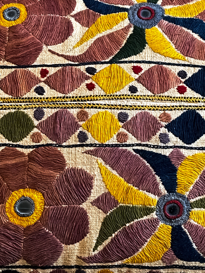 RANG MAHAL CUSHION MUSTERED YELLOW 14 x 14 IN