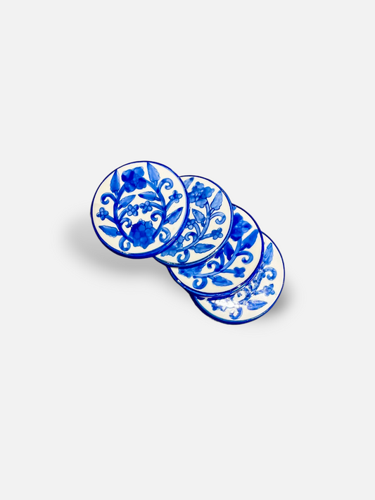 BLUE LEAF COASTER (SET OF 4)