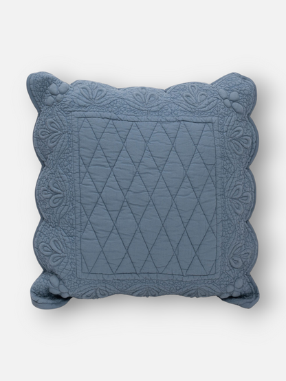 DELFINA CUSHION SLATE BLUE 20 x 20 IN
