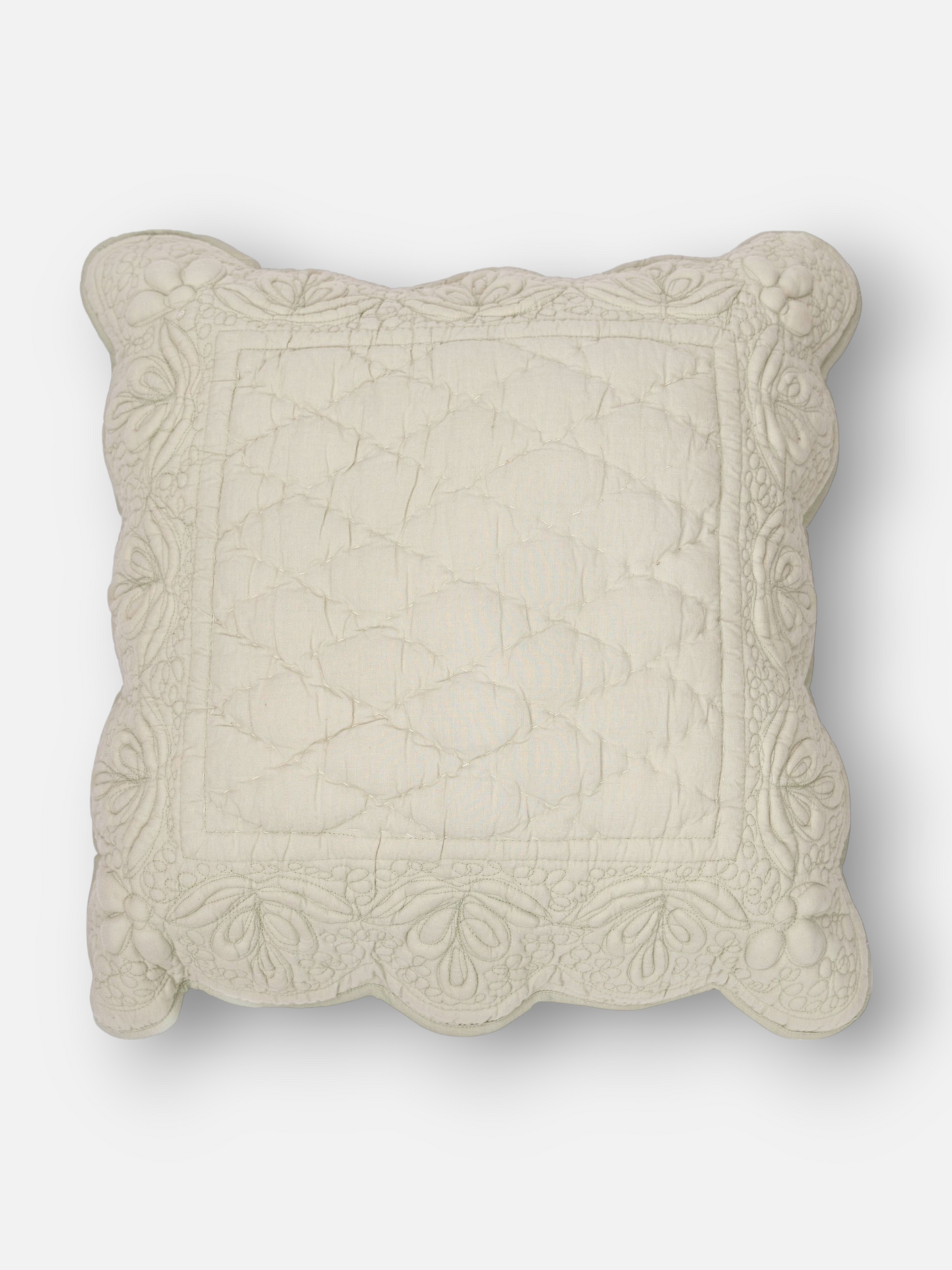 DELFINA CUSHION BONE WHITE 20 x 20 IN
