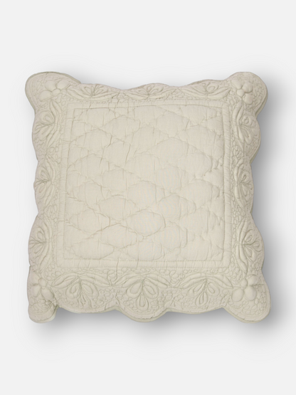 DELFINA CUSHION BONE WHITE 20 x 20 IN