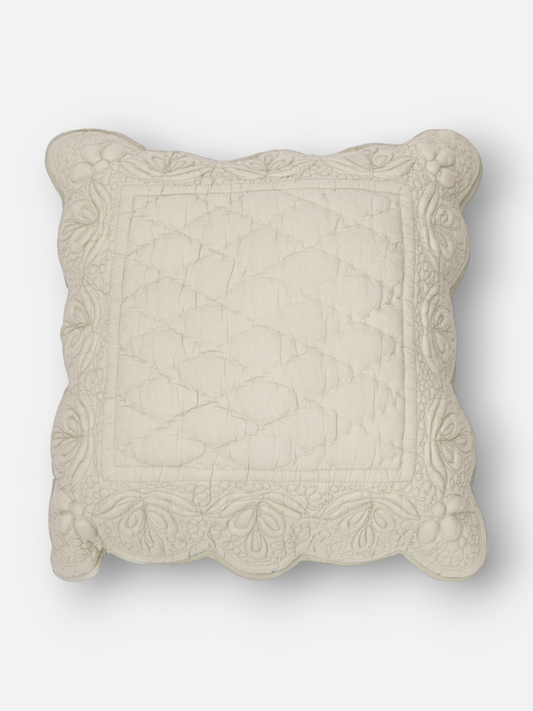 DELFINA CUSHION BONE WHITE 20 x 20 IN