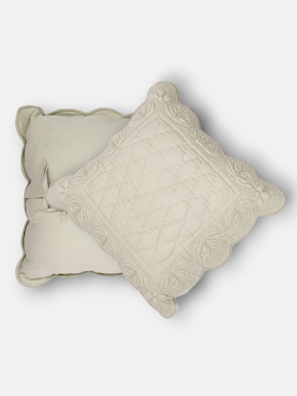 DELFINA CUSHION BONE WHITE 20 x 20 IN