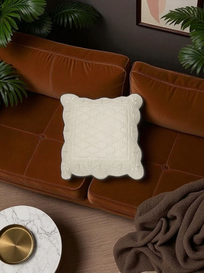 DELFINA CUSHION BONE WHITE 20 x 20 IN