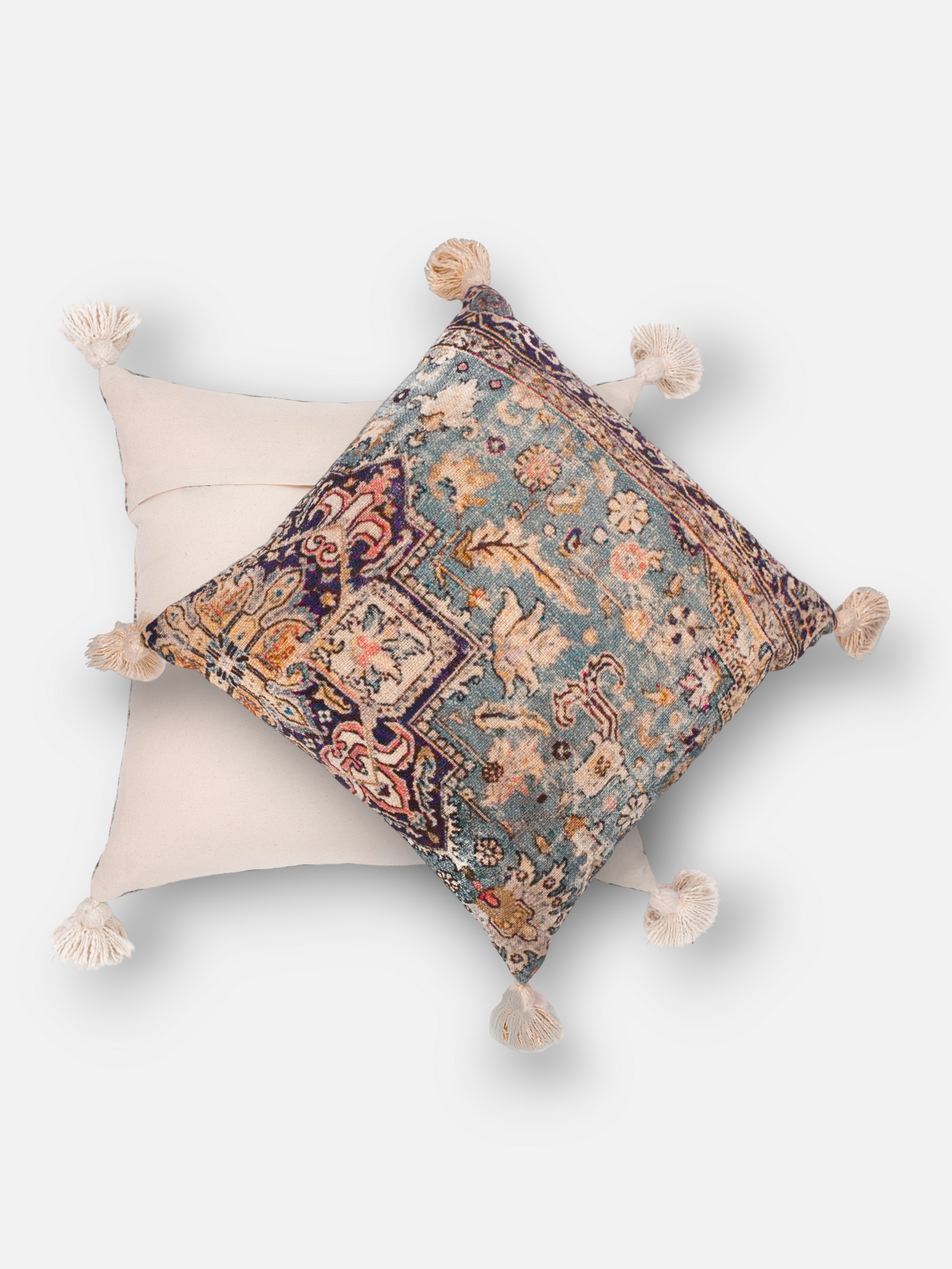 DARYA CUSHION MULTI BLUE 20 x 20 IN