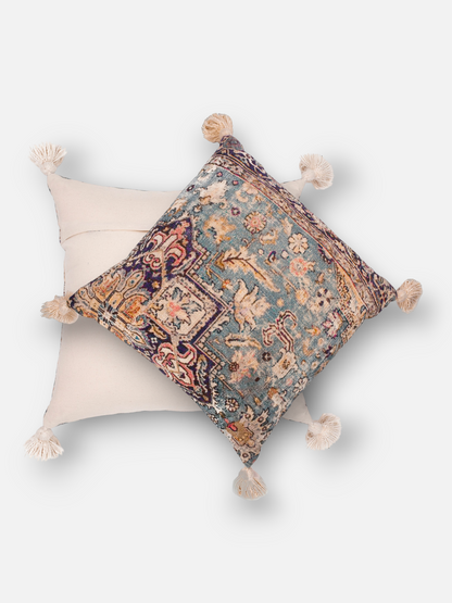 DARYA CUSHION MULTI BLUE 20 x 20 IN