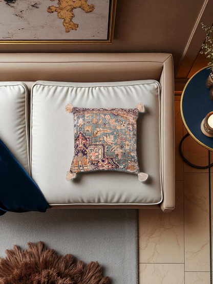 DARYA CUSHION MULTI BLUE 20 x 20 IN