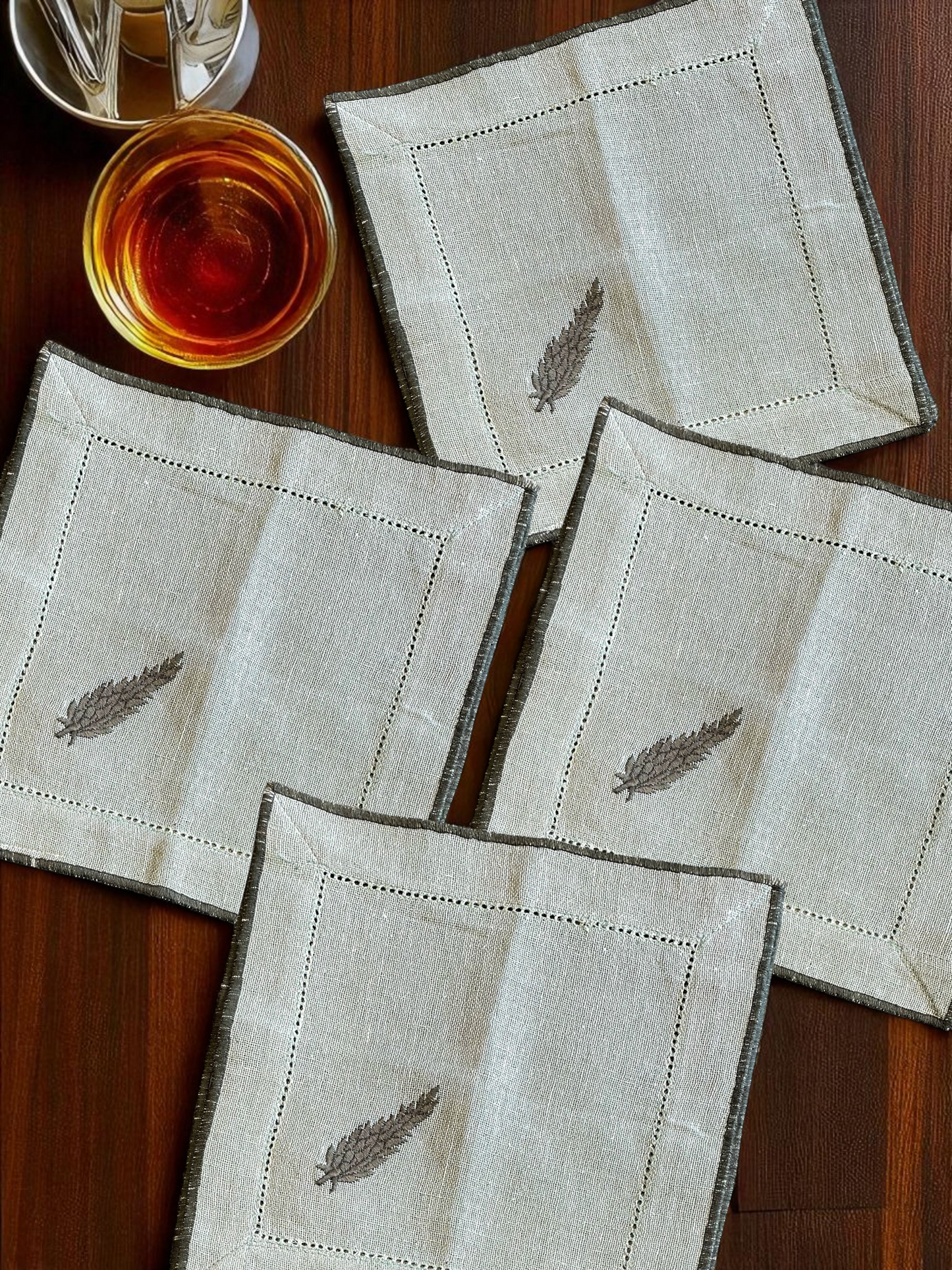 MONTCLAIR COCKTAIL NAPKIN OLIVE GREEN (SET OF 4)