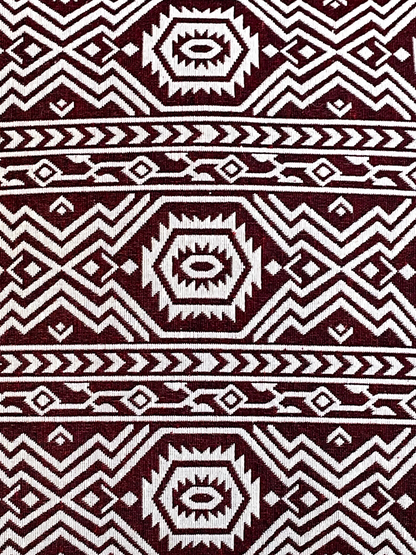 RAQURA CUSHION BURGUNDY 16 x 16 IN