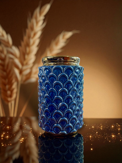 BLUE LAVA VASE