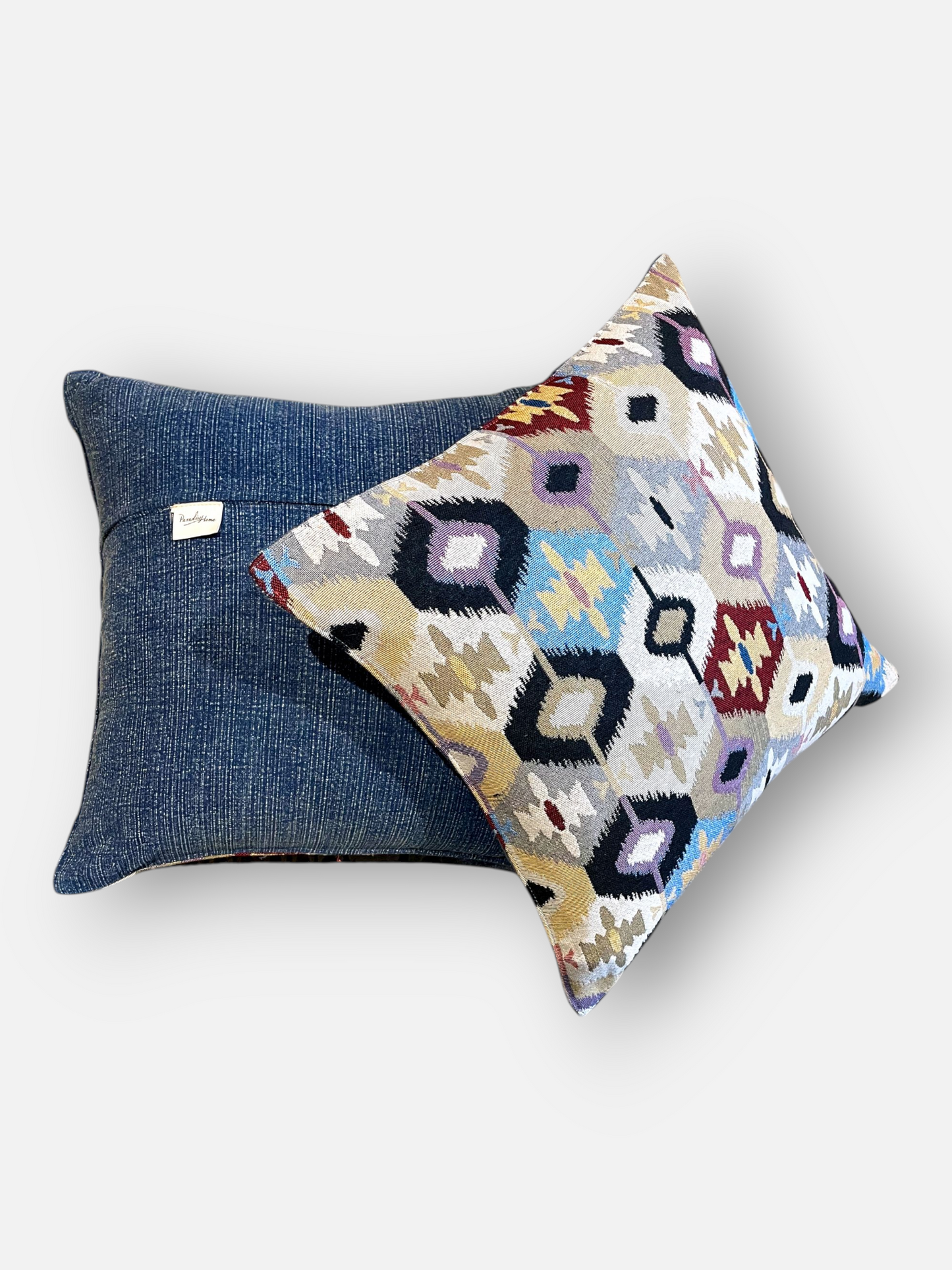 NEOMA CUSHION GREY & MULTI 16 x 16 IN