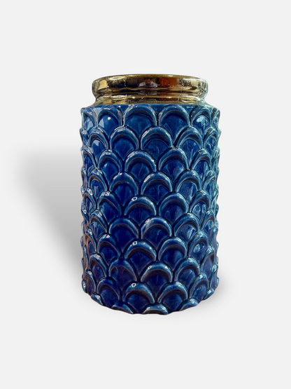 BLUE LAVA VASE