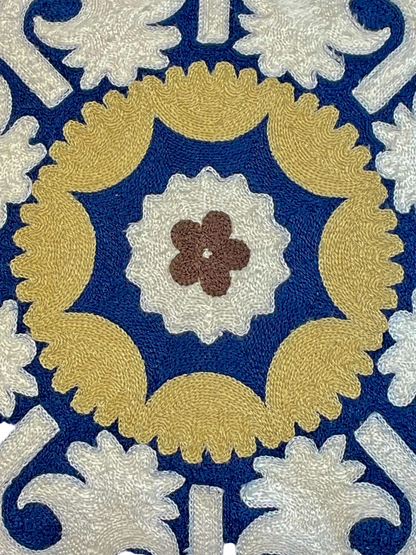 REGALIS CUSHION BLUE 18 x 18 IN