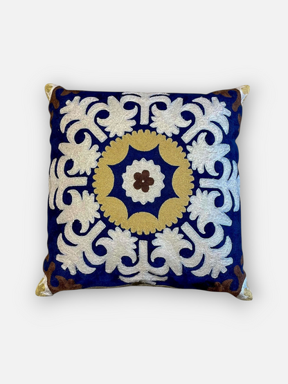 REGALIS CUSHION BLUE 18 x 18 IN