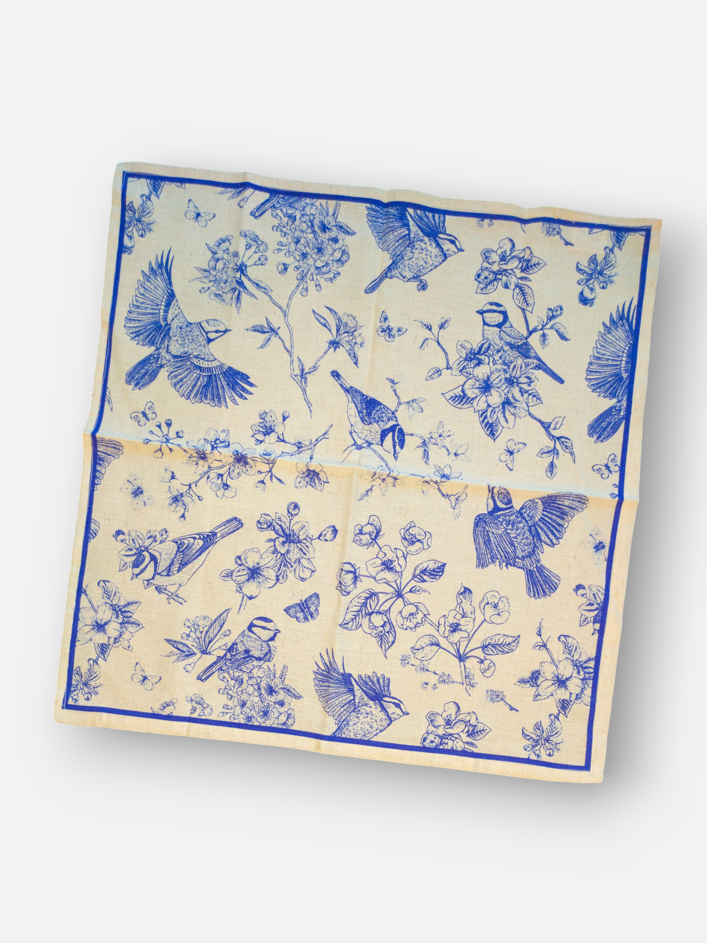 SAPPHIRE SONGBIRD DINNER NAPKIN OBALT BLUE (PER PC)