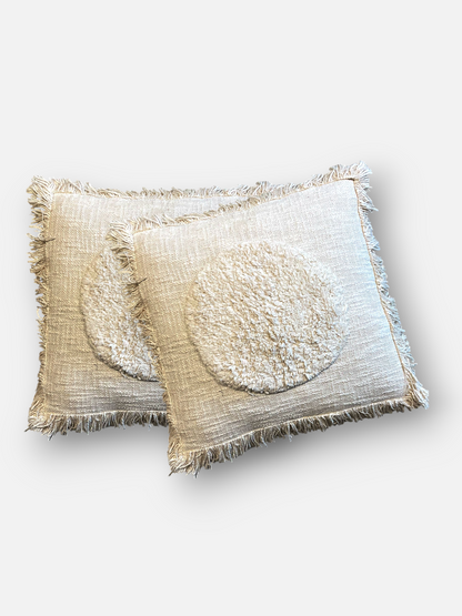 ROSELLE CUSHION OFF WHITE 18 x 18 IN
