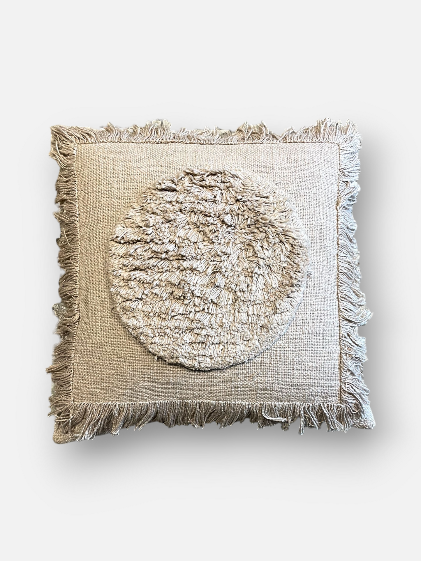 ROSELLE CUSHION LIGHT BEIGE 18 x 18 IN